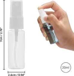 Belle Vous Mini 20ml Verstuiver Spray Flesjes (30 Pak) - Fijne Mist Spray Flesjes Met Doppen - Navulbaar Anti Lek Plastic Fles Voor Schoonmaken, Parfums, Essentiele Oliën – Reisformaat -Damesparfum Winkel 1176x1200 2