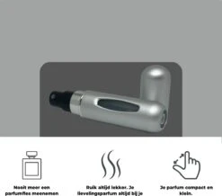 Cetins - Parfum Verstuiver Navulbaar - Mini Parfum Flesje - Reisflesje – Matt Grijs - -Damesparfum Winkel 1200x1058 3