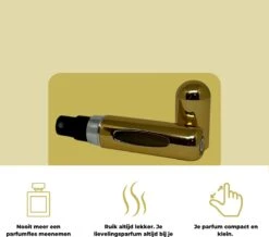 Cetins - Parfum Verstuiver Navulbaar - Mini Parfum Flesje - Reisflesje – Goud -Damesparfum Winkel 1200x1058 4