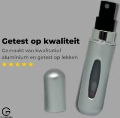 Cetins - Parfum Verstuiver Navulbaar - Mini Parfum Flesje - Reisflesje – Matt Grijs - -Damesparfum Winkel 1200x1175 2