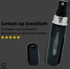 Cetins - Parfum Verstuiver Navulbaar - Mini Parfum Flesje - Reisflesje – Zwart -Damesparfum Winkel 1200x1187 1