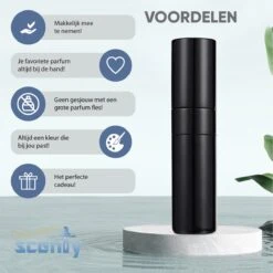 Scenty - Parfum Verstuiver Navulbaar - Mini Parfum Flesje - Reisflesje - Zwart -Damesparfum Winkel 1200x1198 14