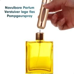 Merkloos Parfum Spray - Navulbare Parfum Verstuiver - Navulling Voor Parfum - Parfumverstuiver - Goudkleurig -Damesparfum Winkel 1200x1200 320