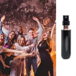 MaxedMore Navulbare Parfumverstuiver 5ml Zwart - 65 Keer Spraybare Parfum Verstuiver - Hervulbaar Tasverstuiver Voor Parfum - Meeneem Mini Geur Flesje Voor Op Reis - Lipstick Formaat Navulbaar Parfumflesje -Damesparfum Winkel 1200x1200 361