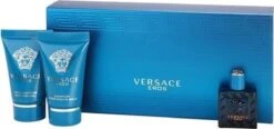 Versace - Eros Gift Of Mini 5 Ml, And Eros 25 Ml (After Shave Balm) Eros 25 Ml - Eau De Toilette - 5ML -Damesparfum Winkel 1200x563