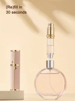 Hervulbare Parfumverstuiver-5ml-Mini Parfumverstuiver-Kleine Spuitfles Voor Parfum-Lege Parfumflesje Voor Op Reis Glasspray Draagbaar Parfumpakket Met Lederen Hoes - Mandarijn Groen -Damesparfum Winkel 900x1200 8