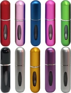 MaxedMore Navulbare Parfumverstuiver 5ml Blauw - 65 Keer Spraybare Parfum Verstuiver - Hervulbaar Tasverstuiver Voor Parfum - Meeneem Mini Geur Flesje Voor Op Reis - Lipstick Formaat Navulbaar Parfumflesje -Damesparfum Winkel 914x1200 6