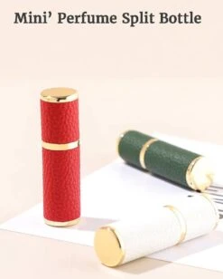 Hervulbare Parfumverstuiver-5ml-Mini Parfumverstuiver-Kleine Spuitfles Voor Parfum-Lege Parfumflesje Voor Op Reis Glasspray Draagbaar Parfumpakket Met Lederen Hoes - Mandarijn Groen -Damesparfum Winkel 963x1200 1